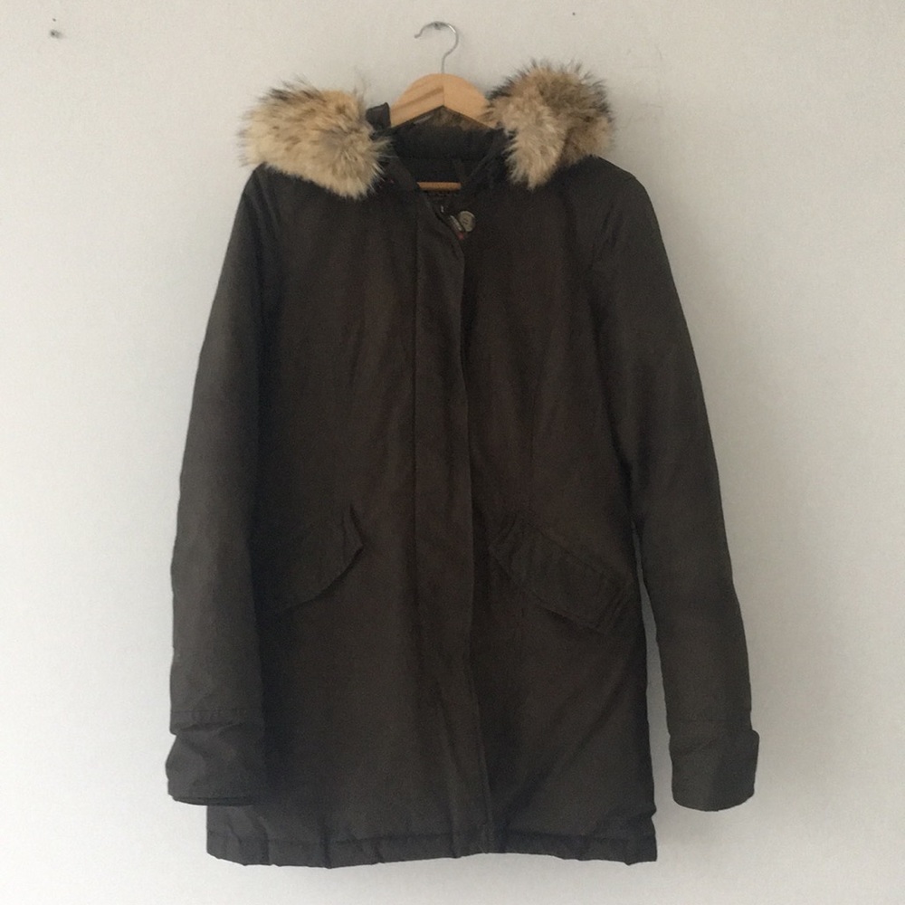 WOOLRICH PARKA WOMEN - BROWN